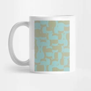 Green and Ochre Tiles Pattern Mug